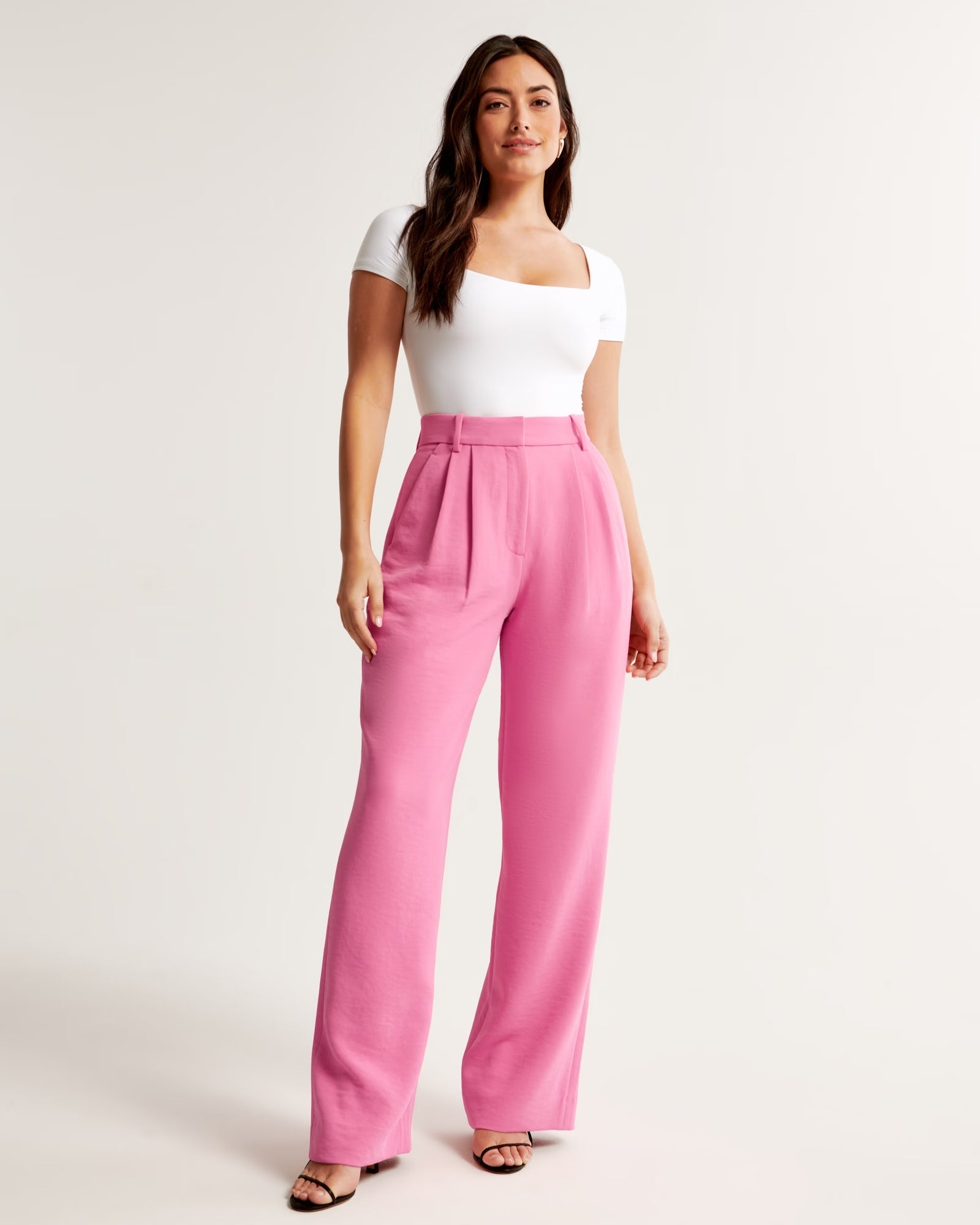 Tailored Pleat High Waist Pants ( Pack of 2)